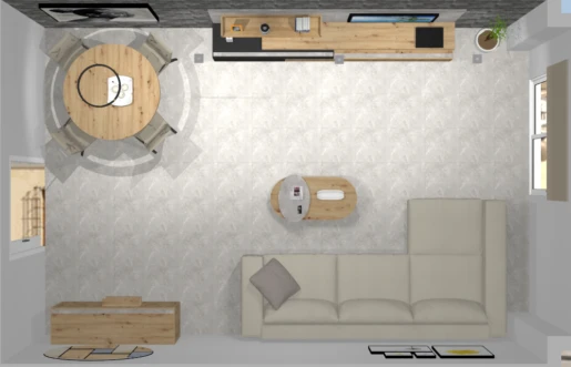 Visa en planta renderizada